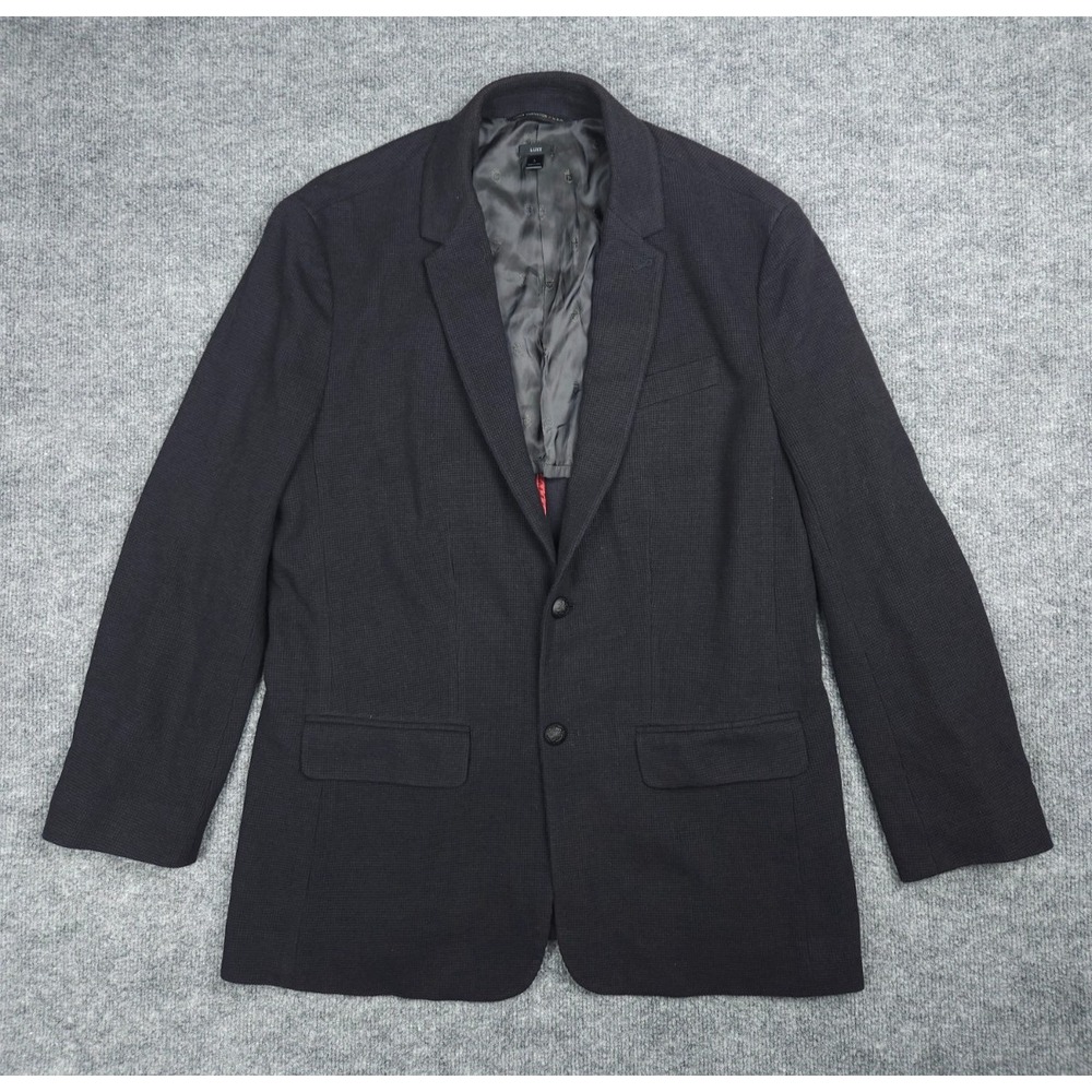 John Varvatos USA Blazer Jacket Men's Large (42) Gray LUXE Textured Cotton Blend